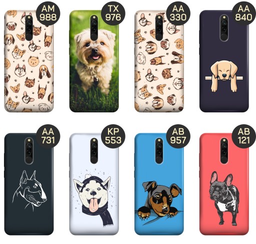 ETUI DO XIAOMI REDMI 8 WZORY PSY PIESKI PSIAKI OBUDOWA POKROWIEC CASE