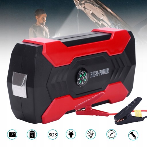 ROZRUCH POWERBANK ROZRUSZNIK BOOSTER JUMP STARTER MOCNY 12V 400-800A