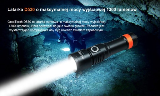 Фонарь для дайвинга Orca Torch D530