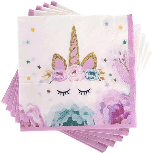 Салфетки бумажные UNICORN день рождения год UNICORN 1-99 день рождения PARTY