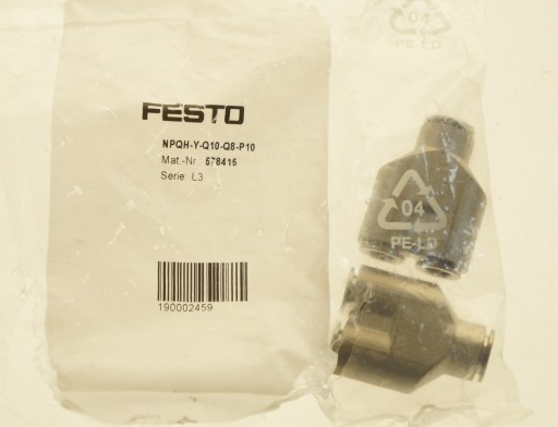 Złączka wtykowa trójnik typu Y metalowa FESTO NPQH-Y-Q10-Q8-P10 8-10-8 mm