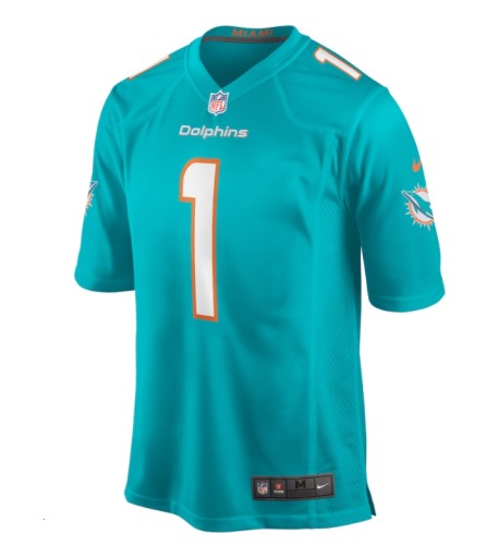 Футболка из ДЖЕРСИ НФЛ TUA TAGOVAILOA 1 MIAMI DOLPHINS, размер M