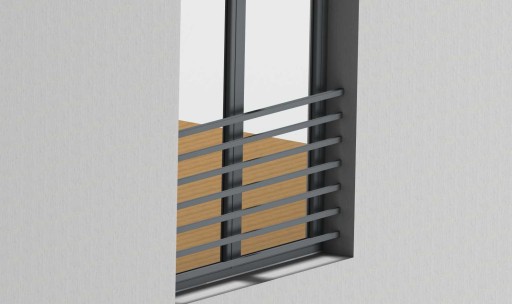 Французская балюстрада, наружная ограда Portfenetr 40x40 мм SB-13/5, 120 см