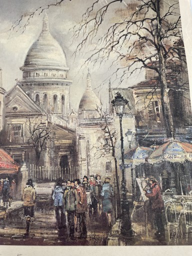Парижская литография, издание Lutece 1981 года: La Place du Tertie Montmartie.