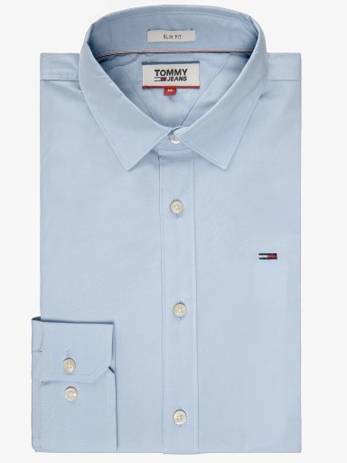 синяя мужская рубашка, элегантная мужская рубашка, джинсы Tommy Hilfiger Slim