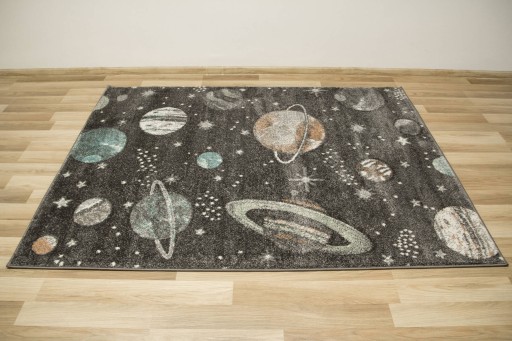 140x190 см ГРАФИТОВЫЙ КОВЕР LIMA PLANETS SPACE GALATICA