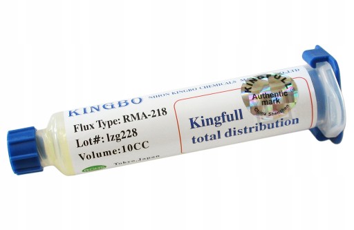 KINGBO RMA-218 10g FLUX TOPNIK + TŁOCZEK IGŁY