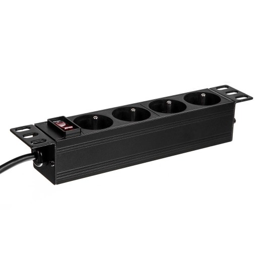 Netrack listwa zasilająca RACK PDU 10'' 1U 230V/16A wyłącznik 4 gniazda