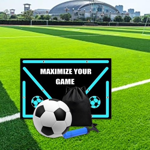Football Footstep Training Mat Training Pace Ball with Pump Football