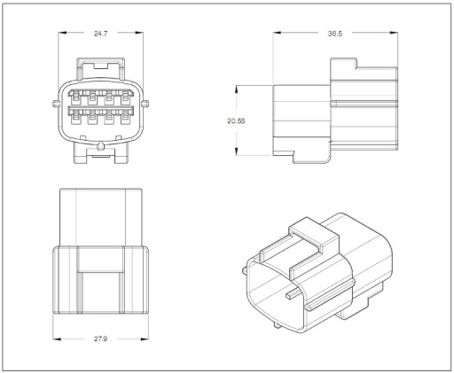 Розетка KOSTKA, ECONOSEAL 8 PIN J, разъем MK II