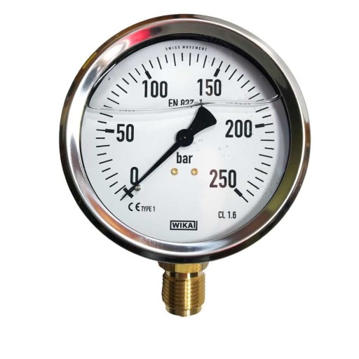 0-250бар M20x1,5 WIKA глицериновый манометр 100 мм