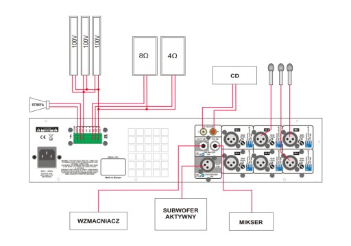 RDUCH MWL-7DSP1-D2/400 Усилитель с микшером 400Вт
