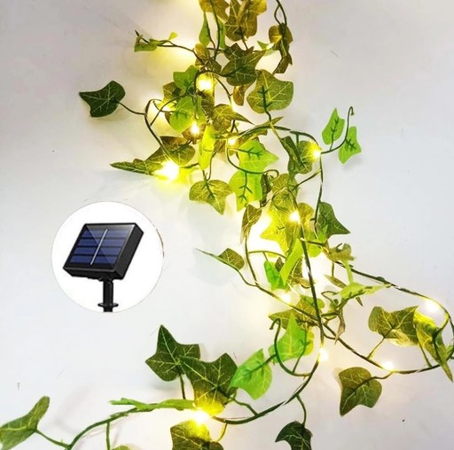 Садовая солнечная гирлянда 100LED 10м плющ