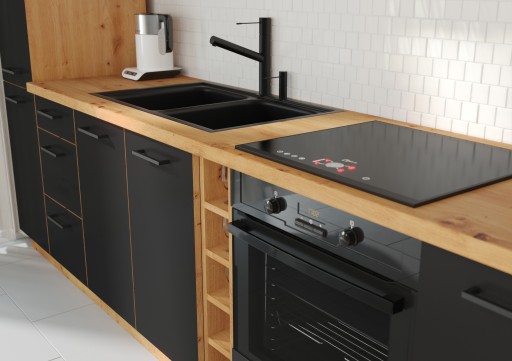 Кухонная мебель Modena Black/D. Ремесленник 260 см