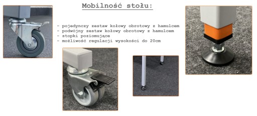 Duży i praktyczny stół do pakowania 200x80x180