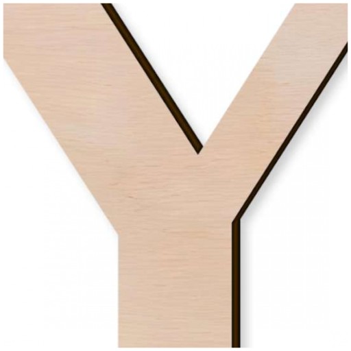 Деревянная надпись LETTER Y TIMES размер M 10 см