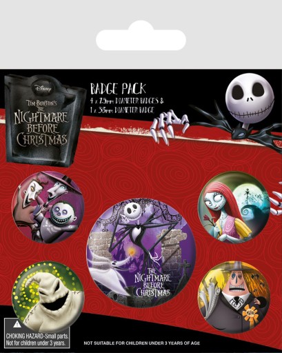 Przypinki Nightmare Before Christmas zestaw 5 szt