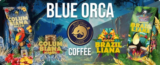 КОФЕ В ЗЕРНАХ 2х1кг СВЕЖЕОБЖАРЕННАЯ АРАБИКА 100% - НАБОР - КОФЕ BLUE ORCA