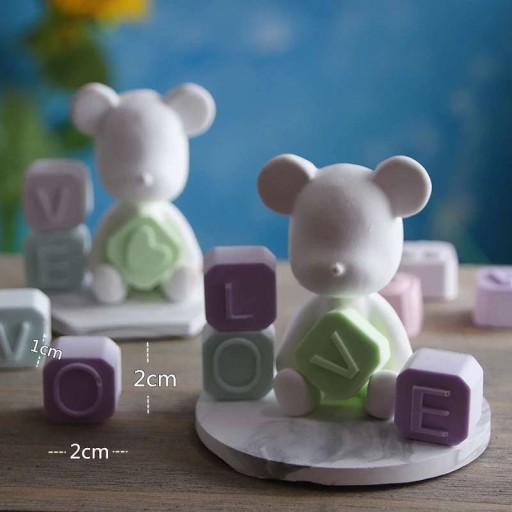 Силиконовая форма Алфавитные блоки, буквы, цифры, знаки A02089