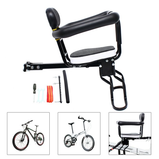40KG PRZEDNI FOTEL ROWEROWY DLA DZIECI CZARNY