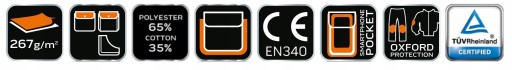 НЕО Брюки рабочие для слесарей, длинные, белые