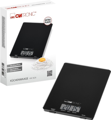 Кухонные весы Clatronic KW 3626 черные 5 кг