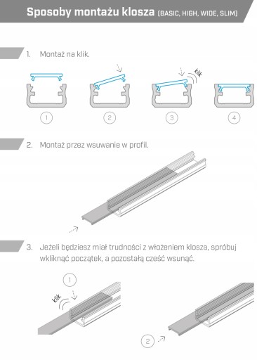 KLOSZ LED DOUBLE 2M DUAL SILEDA DILEDA SUBLI ZATI GEMI