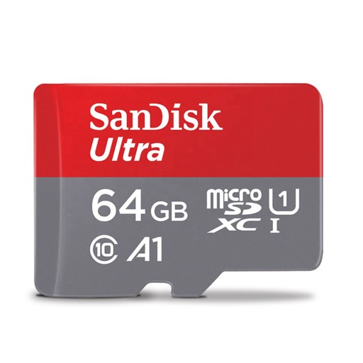 Карта памяти Sandisk microSDXC 64 ГБ + адаптер