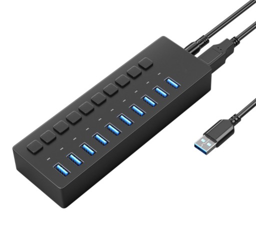 USB3.0 HUB с 10-портовой зарядкой 12 В, 4 А