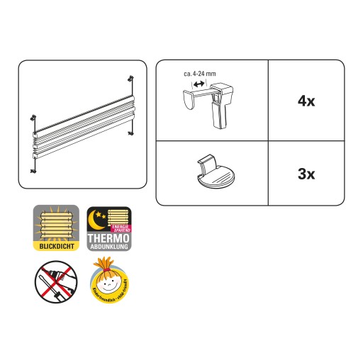 Складка Easyfix день/ночь белая 40 x 130 см