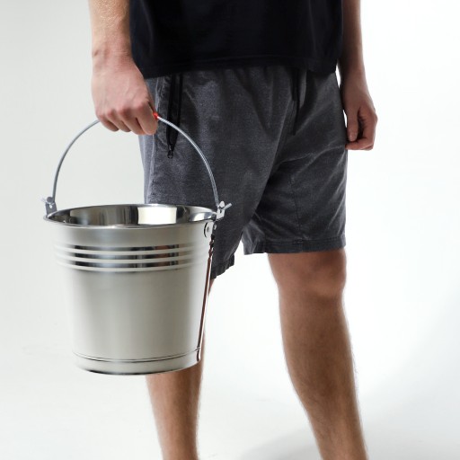WIADRO STALOWE NIERDZEWNE Z RĄCZKĄ 5L METAL