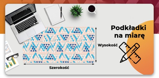 Kolorowa mata ochronna blatu 100x50 Wzór trójkąty