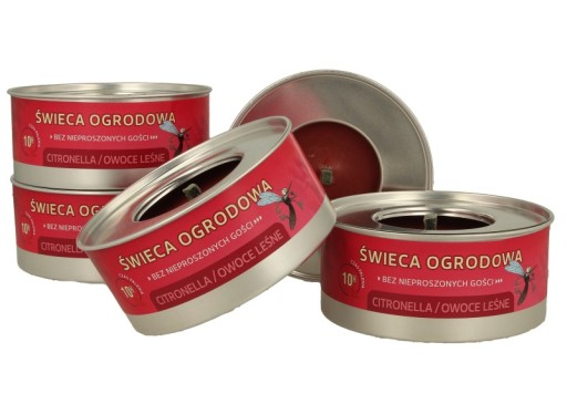 ŚWIECA ANTYKOMAROWA ZAPACHOWA CITRONELLA/OWOCE 10h
