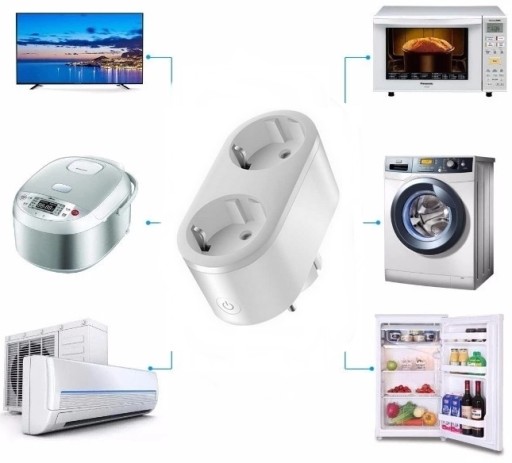 Розетка с двойным измерением Wi-Fi TUYA SMART