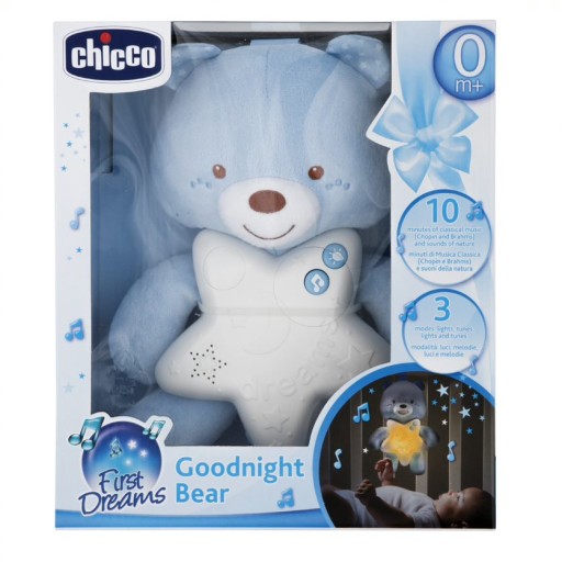 Chicco First Dreams Miś na dobranoc Niebieski 91562 USYPIAJĄCY MIŚ