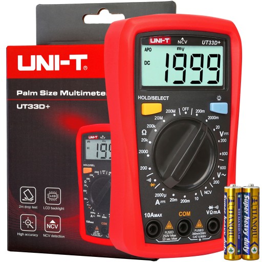 Мультиметр AC/DC NCV UT33D+ CURRENT VOLTAGE