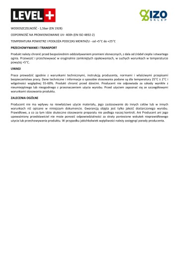 Mata do Hydroizolacji Super Moc Uszczelnienie 2m