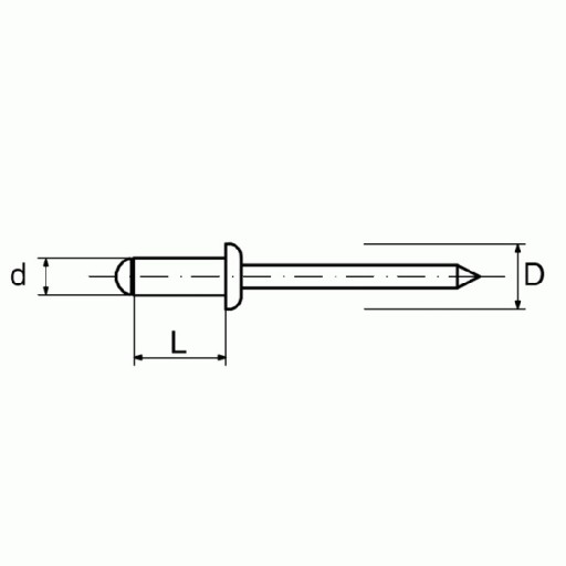 Nity zrywalne 4,8x18 1kg alu-stal DIN 7337 ISO 15977