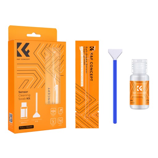 Большой набор для очистки полнокадровой матрицы камеры K&F C с фокусным расстоянием 24 мм.