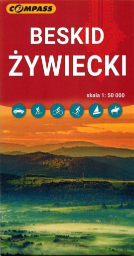 БЕСКИД СЛЕНСКИЙ ЖИВЕЦКИ МАЛЫ ТУРИСТИЧЕСКАЯ КАРТА X 3 КОМПАСА