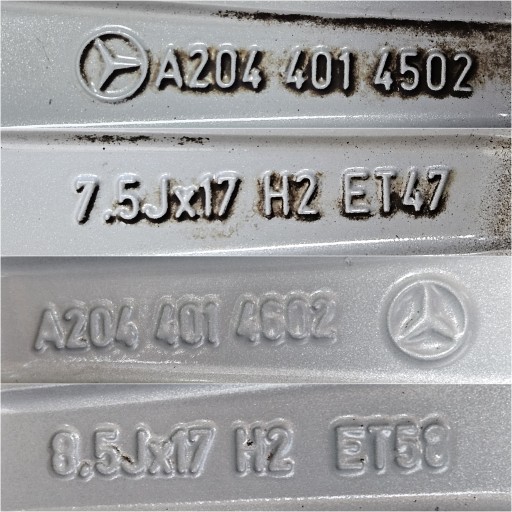MERCEDES B C E V ДИСКИ CLASS CL CLA GLA GLE A204 W204 7.5x17 8.5x17 17 AMG