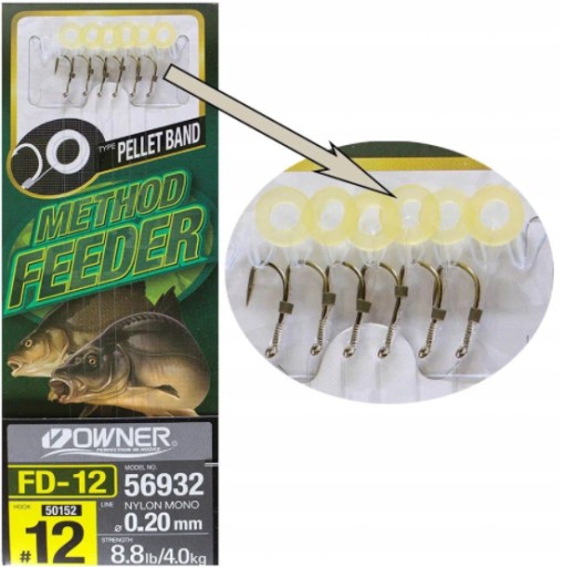 КРЮЧКИ С МЕТОДОМ FEEDER RIG №10 OWNER 6 шт.