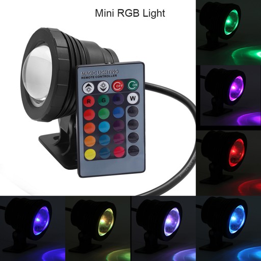 ПОДВОДНЫЙ СВЕТИЛЬНИК С ПУЛЬТОМ ДИСТАНЦИОННОГО УПРАВЛЕНИЯ RGB LED ОСНОВАНИЕ