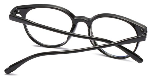 OKULARY kujonki KOREKCYJNE MINUSY kocie czarne -7.5