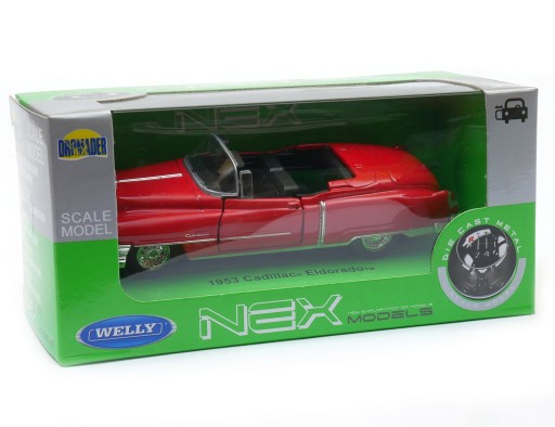 Cadillac Eldorado 1953 года с открытым верхом, модель WELLY в масштабе 1:34