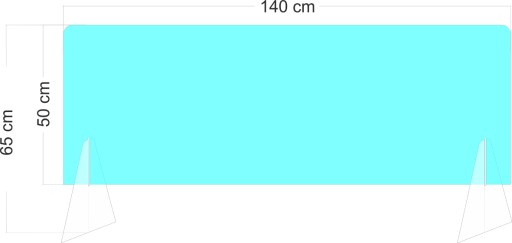 Pleksa osłona na ladę 120x50 pleksi 4mm