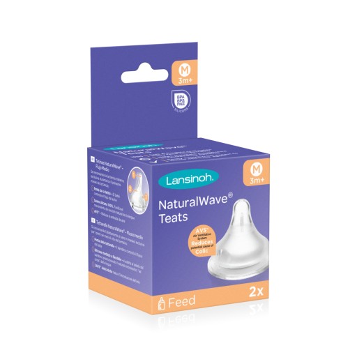 Соски для кормления LANSINOH Natural Wave со средней скоростью потока, 2 шт.