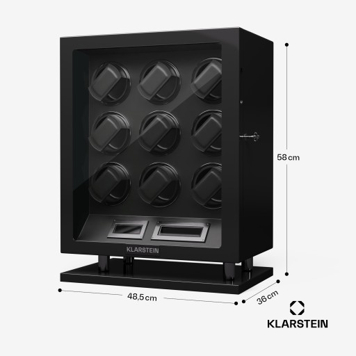 Часы Rotomat 9 Klarstein, коробка, витрина, 5 скоростей, светодиодный пульт дистанционного управления
