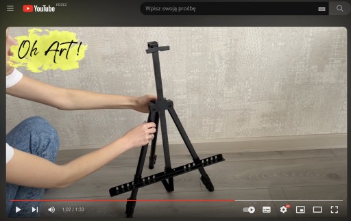 НАБОР ХУДОЖЕСТВЕННОЙ КРАСКИ ЧЕМОДАН с мольбертом Oh Art!