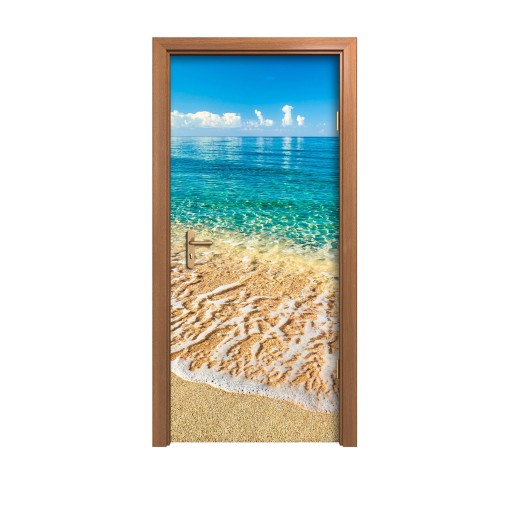 Naklejki samoprzylepne na drzwi Niebo morze 85x205